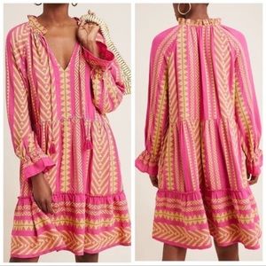 Maeve by Anthropologie Dominique Pink Tunic Dress